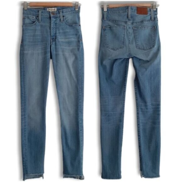 MADEWELL | 9" High-Rise Skinny Crop Light Blue Jeans Sz 24 - Picture 1 of 15